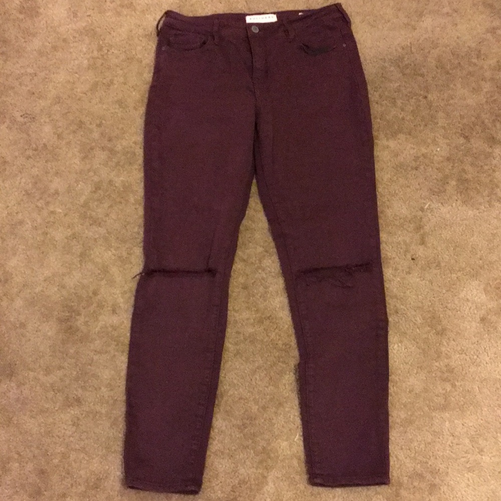 Maroon high rise skinny jeans LAST CALL!!!
